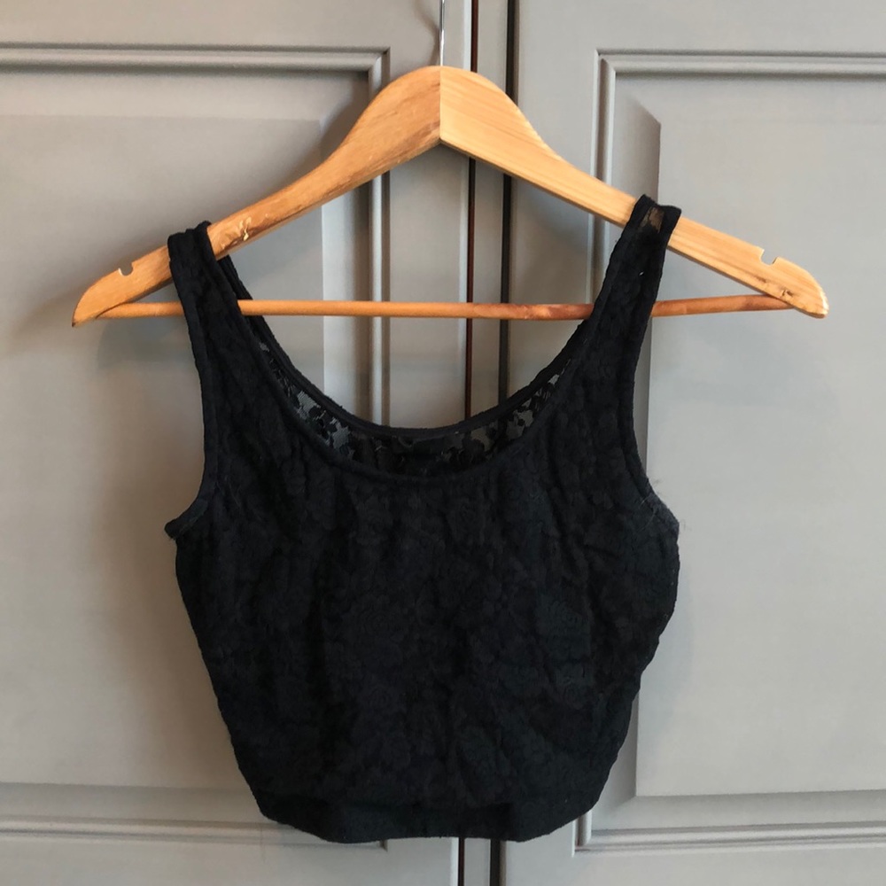Forever 21 lace roses crop top